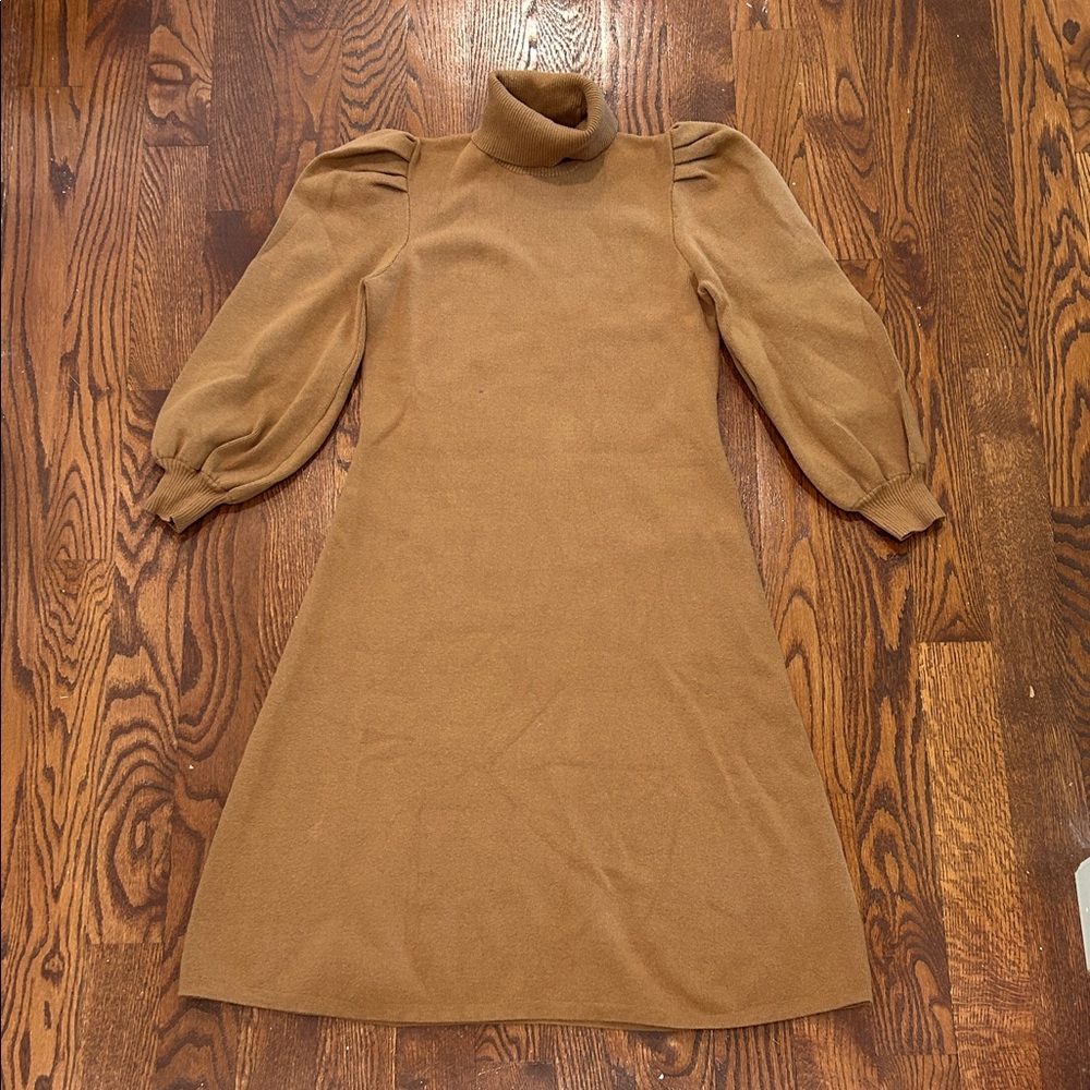 Who What Wear Tan Long Sleeve Dress